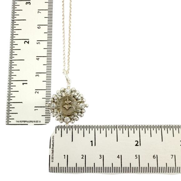 VIRGINS SAINTS & ANGELS VSA Petite Cloister Sacred Heart Charm SS Necklace - Picture 7 of 7